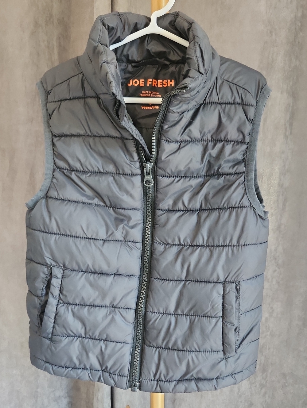Joe Fresh Charcoal Quilted Puffer Vest